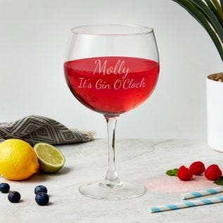 Personalised Gin Glass - Message