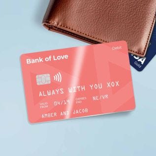 Personalised Metal Bank Card