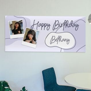 Purple Retro Photo Banner