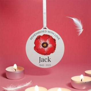 "Remembered With Love" Memorial Hanging Decoration