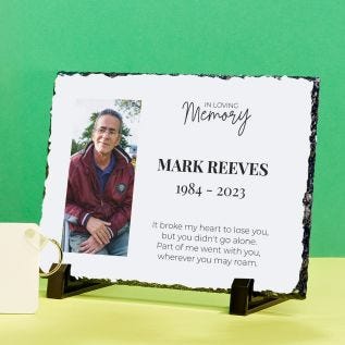 Rectangle Memorial Photo Slate