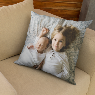 Square Suede Photo Cushion