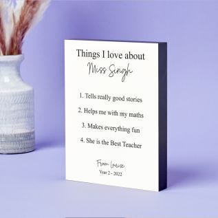 "Things I Love..." Teacher Photo Block