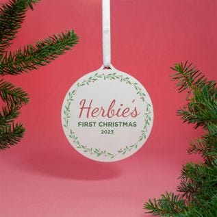 First Christmas Wreath Hanging Decoration